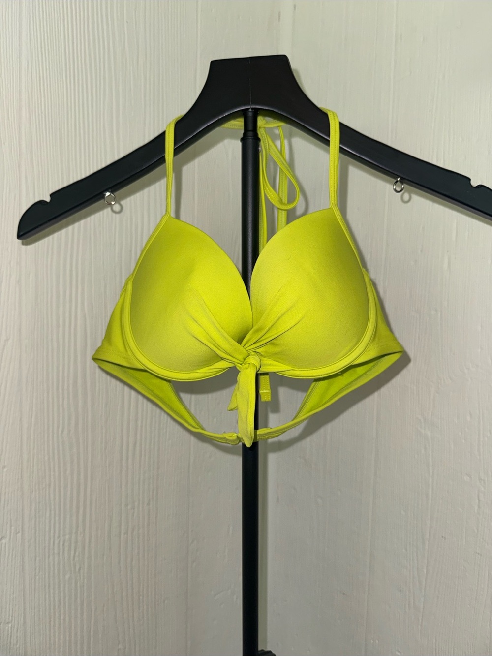 Aerie Neon Tie-Front Push Up Bikini Top 34B